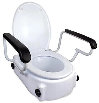 Mobiclinic Toilettensitzerhöhung mit Armlehnen weiß 17 cm