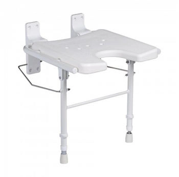 Dietz Duschklappsitz 9404-A mit Intimausschnitt, höhenverstellbar, weiß (411220)