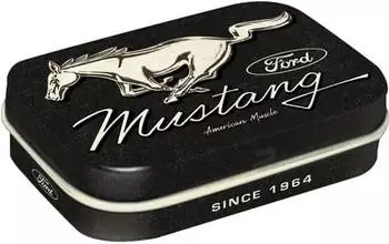 Nostalgic Art Nostalgic-Art Pillendose Ford Mustang Horse Logo Black