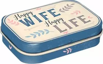 Nostalgic Art Nostalgic-Art Pillendose Word Up Happy Wife Happy Life