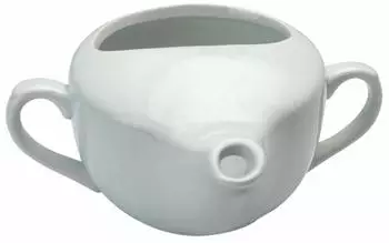 Sundo Homecare Schnabeltasse mit 2 Henkeln weiß Ausf.: Porzellan