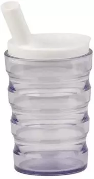 Sundo Homecare Rillenbecher mit Tee-Aufsatz Farbe: transparent
