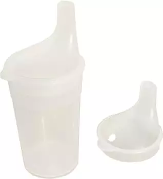 Sundo Homecare Trinkbecher mit Teeaufsatz langes Mundstück transparent