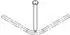 Hewi 801 Deckenabhängung 801.34.9902255 Achsmaß 600 mm aquablau suizidhemmend
