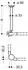 Hewi 801 Deckenabhängung 801.34.9902255 Achsmaß 600 mm aquablau suizidhemmend