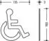 Hewi 801 Symbol Rollstuhl 801.91B03098 135x150x3mm selbstklebend matt signalweiß