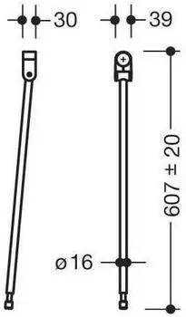 Hewi 801 Bodenst&uuml;tze 950.50.021XA92 607mm anthrazitgrau