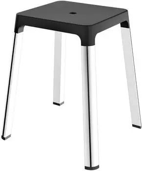 KEUCO Axess Hocker 35082010037 Sitzfl&auml;che 338mm verchromt/schwarz