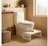 Relaxdays Toilettenhocker aus Bambus Weiß