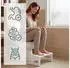 Relaxdays Toilettenhocker aus Bambus Weiß