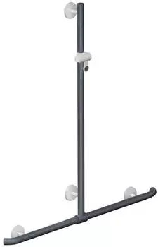 Hewi System 800 K Duschhandlauf 950.35.4109133 1100 x 962 mm rubinrot mit verschiebbarer Brausehalterstange