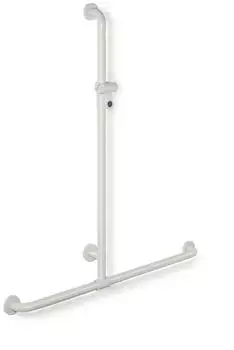 Hewi 801 Duschhandlauf 801.35.43084 1184 x 1100 mm umbra mit Brausehalterstange