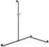 Hewi System 900 Duschhandlauf 900.35.33260DD 1250 x 1185 x 765 mm pulverbeschichtet dunkelgrau tiefmatt/chrom Ausführung rechts
