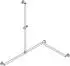 Hewi System 900 Duschhandlauf 900.35.33260DD 1250 x 1185 x 765 mm pulverbeschichtet dunkelgrau tiefmatt/chrom Ausführung rechts