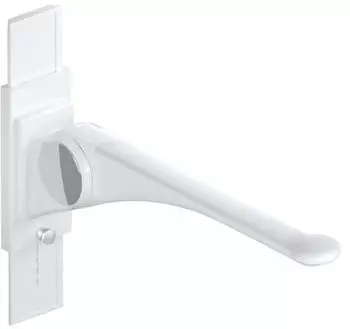 Hewi 802 LifeSystem St&uuml;tzklappgriff Premium 700mm mit H&ouml;henverstellung anthrazit hgl/wei&szlig; matt