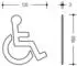 Hewi 801 Symbol Rollstuhl 801.91.03033 rubinrot selbstklebend
