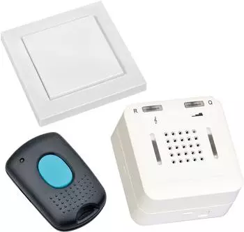 Eldat RS16 Hausnotruf mit Sensorwandtaster und Quittierungssender