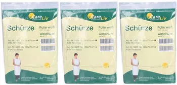 CareLiv Sch&uuml;rze 75x115 cm wei&szlig; waschbar (3 Stk.)