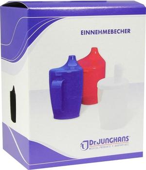 Dr. Junghans Medical Einnehmebecher M.Griff + Deckel 4 mm Milchig