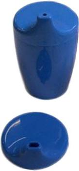 Dr. Junghans Medical Einnehmebecher O.Griff + 2 Deckel 4+12 mm Blau