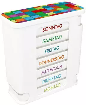 Kerpers Pillendose 7-Tage bunt
