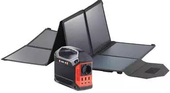 Revolt Solar-Konverter mit Powerbank 42 Ah und faltbarem 100-Watt Solarpanel (NX-2745-919)