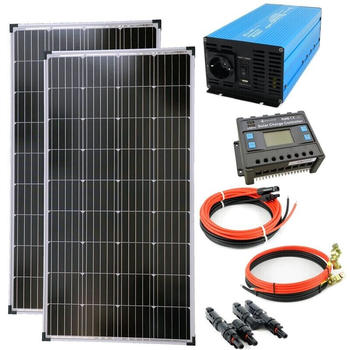 Solartronics Photovoltaik-Komplettset 2 x 130 Watt Solarmodul + Spannungswandler TS1000 + Laderegler 20A (SET260W-TS1000)