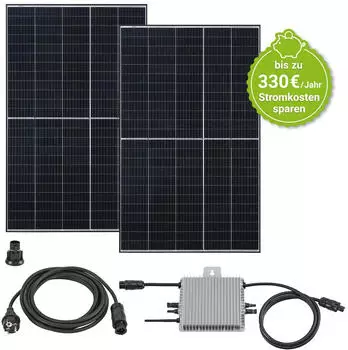 Juskys Balkonkraftwerk 600W 2 x 410Wp Module, Mikro-Wechselrichter (20837) Juskys Balkonkraftwerk 600W 2 x 410Wp Module, Mikro-Wechselrichter (20837)