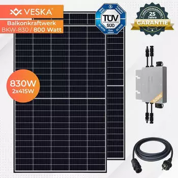 VESKA Balkonkraftwerk BKW-830/800 WIFI 800 Watt