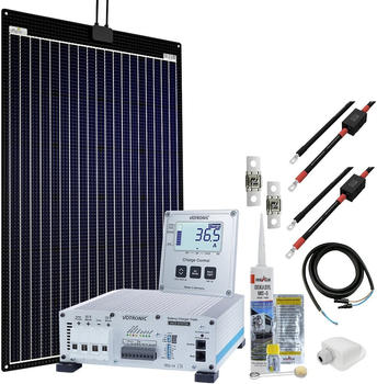 Offgridtec mTriple Flex L Wohnmobil Solaranlage mit 1 x 160W 45/30/350 VBCS Triple Charger und 1247 Charge Control Display (010410-001)