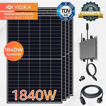 VESKA Balkonkraftwerk BKW-1840/2000 4 x 460Wp