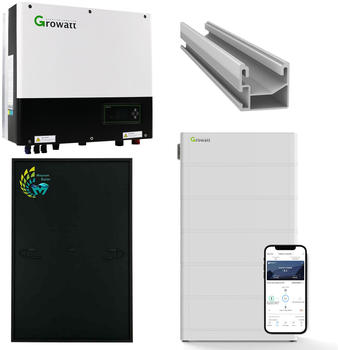 Growatt PV-Komplettanlage 10kWp mit 25 Solarmodulen und 12,8kWh Speicher (A9889437)