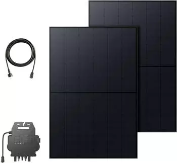Anker Solix Balkonkraftwerk RS40B 820W mit 2 x 410Wp, MI80 Wechselrichter, Schuko-Netzkabel 5m Anker Solix Balkonkraftwerk RS40B 820W mit 2 x 410Wp, MI80 Wechselrichter, Schuko-Netzkabel 5m