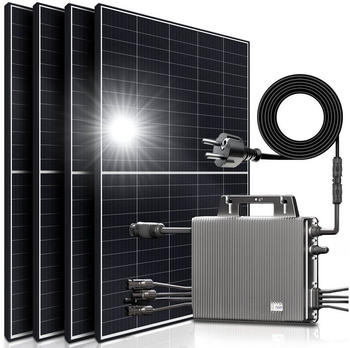 VENDOMNIA Solaranlage 2200W mit 4 x 500Wp Modulen, TSUN TSOL-MS2000, Schuko-Netzkabel 5m