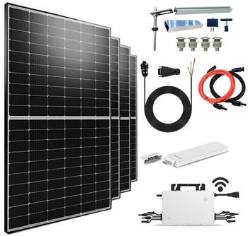 EPP Solar Photovoltaikanlage 2000W mit 4 x 500Wp Modulen, Hoymiles HMS-1600-4T, DTU-WLite-S, Wieland-Netzkabel 10m