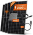 Solarway Komplettsystem 2000W 4 x 500W Solarpanele + Deye Wechselrichter + Steckdose