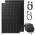 Solakon Balkonkraftwerk 890/800W 2 x 445Wp Module + Growatt NEO 800M-X + Schuko-Einspeisekabel 10m