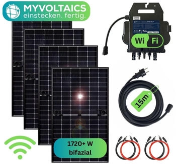 MyVoltaics MyBasic Balkonkraftwerk 1760+ W Premium transparent (MBB1720-10m)