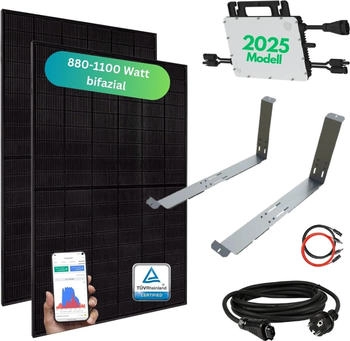 MyVoltaics MyCarport Balkonkraftwerk 880+ W Premium transparent (MCB860-10m)