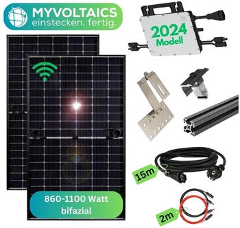 MyVoltaics MyPfannendach Balkonkraftwerk 880+ W Premium transparent (MPB860-10m)