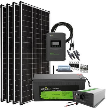 Offgridtec Autark Pro XL Solaranlage 24V 800W 4 x 400Wp Module + Solarbatterie 2,56kWh + Laderegler