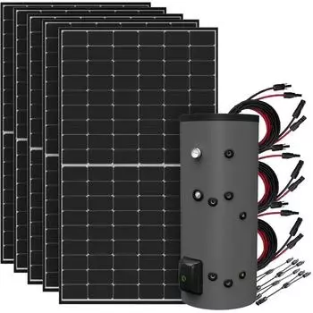 Offgridtec Solaranlage 2250W 5 x 450Wp Module + Fothermo Boiler 200L