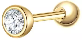 Glanzstücke München Ohrstecker 925 Sterling Silber gelbvergoldet mit Zirkonia 3,6mm Damen (22934099)
