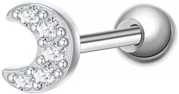 Glanzstücke München Mond-Ohrstecker 925 Sterling Silber mit Zirkonia (22935089)