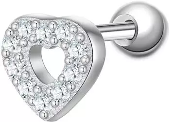 Glanzstücke München Herz-Ohrstecker Sterling Silber mit Zirkonia 5,5mm (500842270)