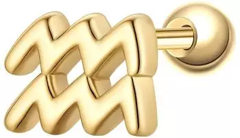 Glanzstücke München Piercing-Ohrstecker Sterling Silber gelbgold, Damen (31597328)