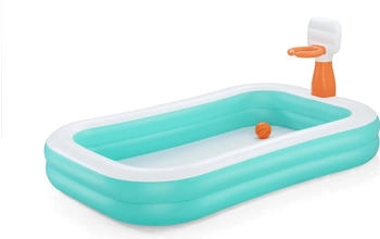 Bestway Family Pool Dunk N' Splash mit Basketballk&ouml;rben 251 x 168 x 102 cm