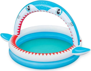 Bestway Planschbecken Sharktastic mit Wassersprinkler 163 x 127 x 92 cm