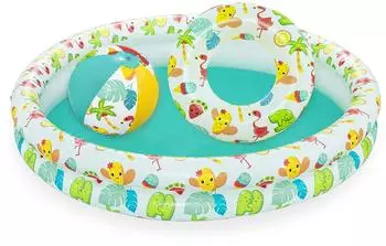 Bestway Beachtastic™ Planschbecken-Set Ø 122x20cm mit Ball und Ring (51124)