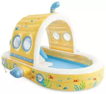 Intex Playcenter Submarine 230x196x132cm mit Rutsche und Sprenkler (56141NP)